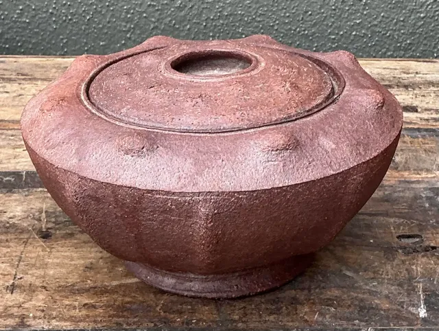 Vintage Original Studio Pottery Lidded Bowl - Pottery, 8.25W x 4.25H — additional photo 5