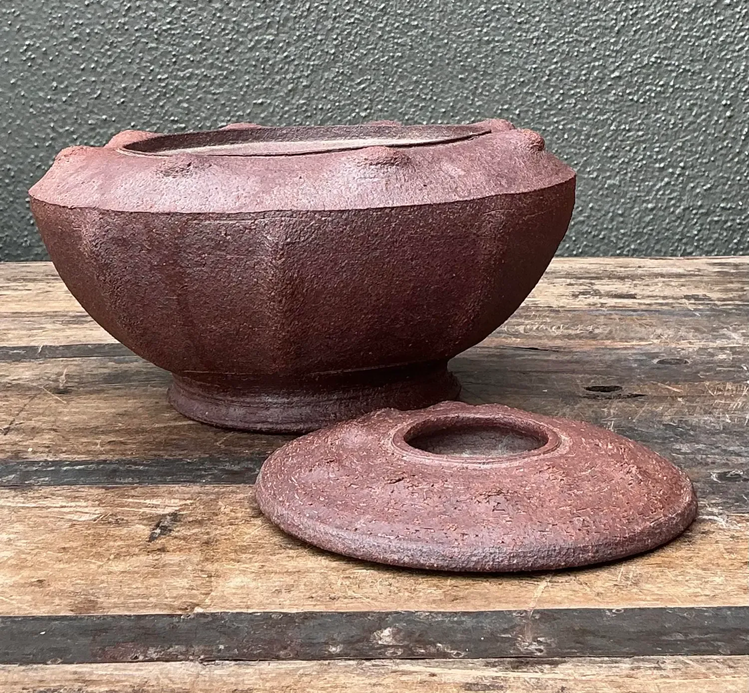 Vintage Original Studio Pottery Lidded Bowl - Pottery, 8.25W x 4.25H — additional photo 6