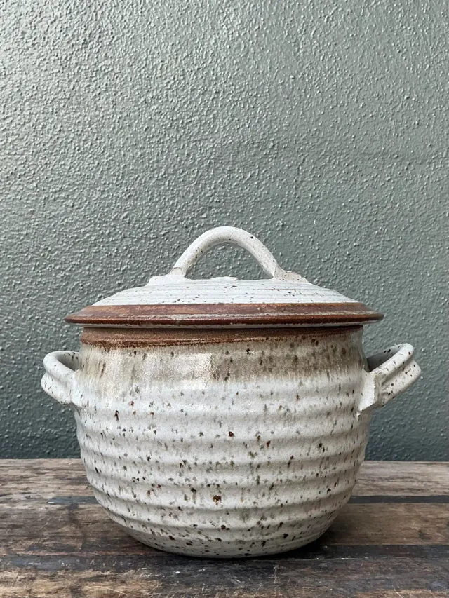Vintage Original Studio Pottery Lidded Steam Pot — additional photo 1