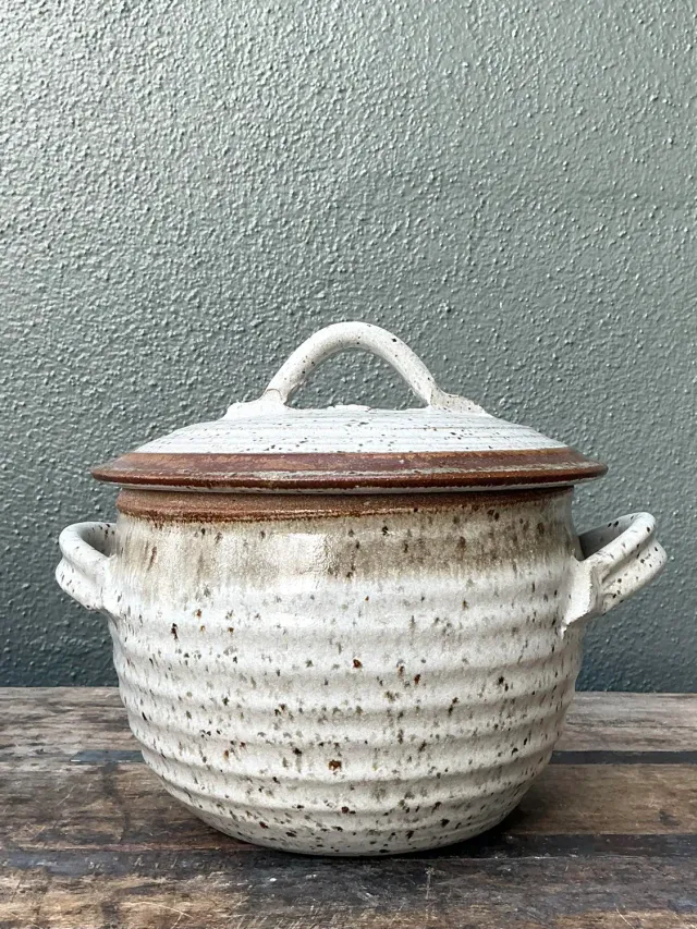 Vintage Original Studio Pottery Lidded Steam Pot — additional photo 2