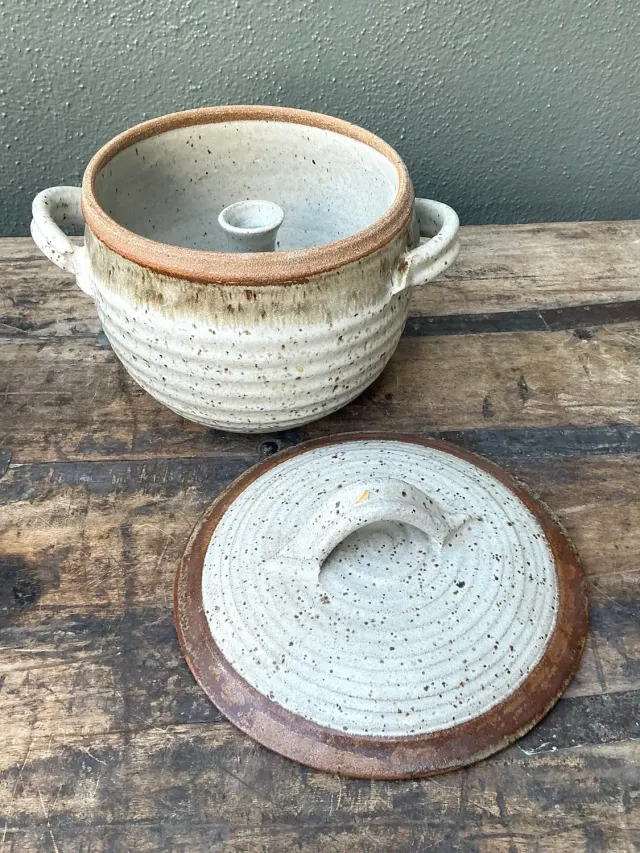 Vintage Original Studio Pottery Lidded Steam Pot — additional photo 3