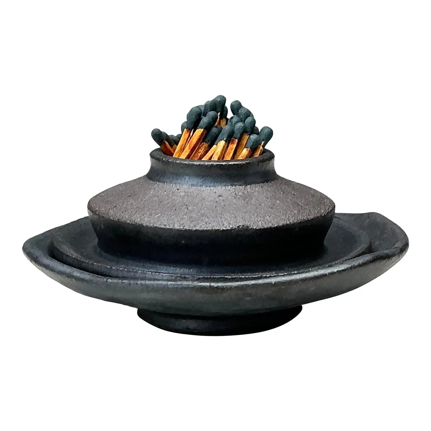Vintage Original Studio Pottery Match Strike Set — additional photo 1