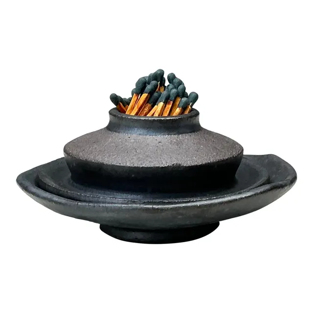 Vintage Original Studio Pottery Match Strike Set — additional photo 1