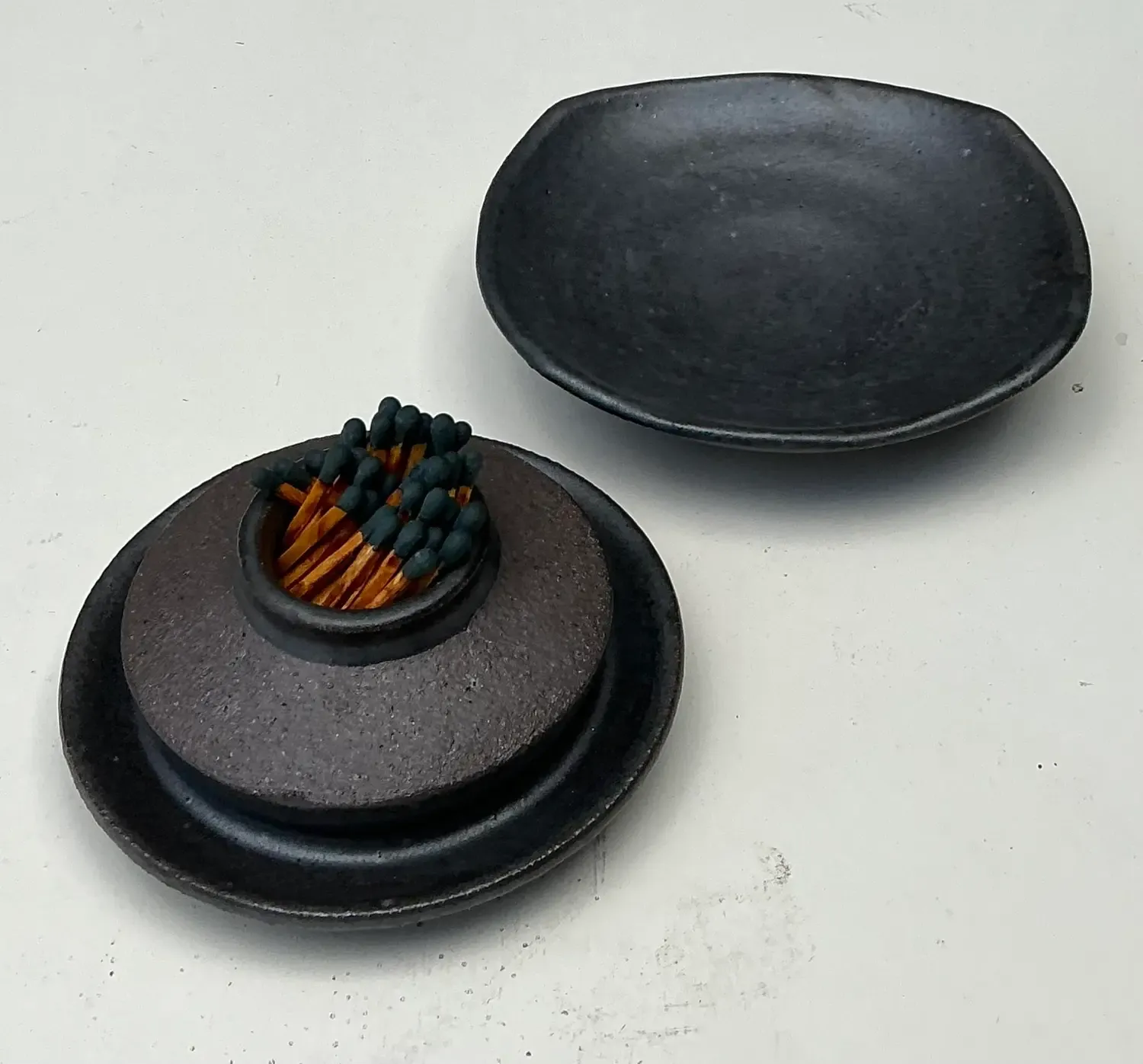 Vintage Original Studio Pottery Match Strike Set — additional photo 6