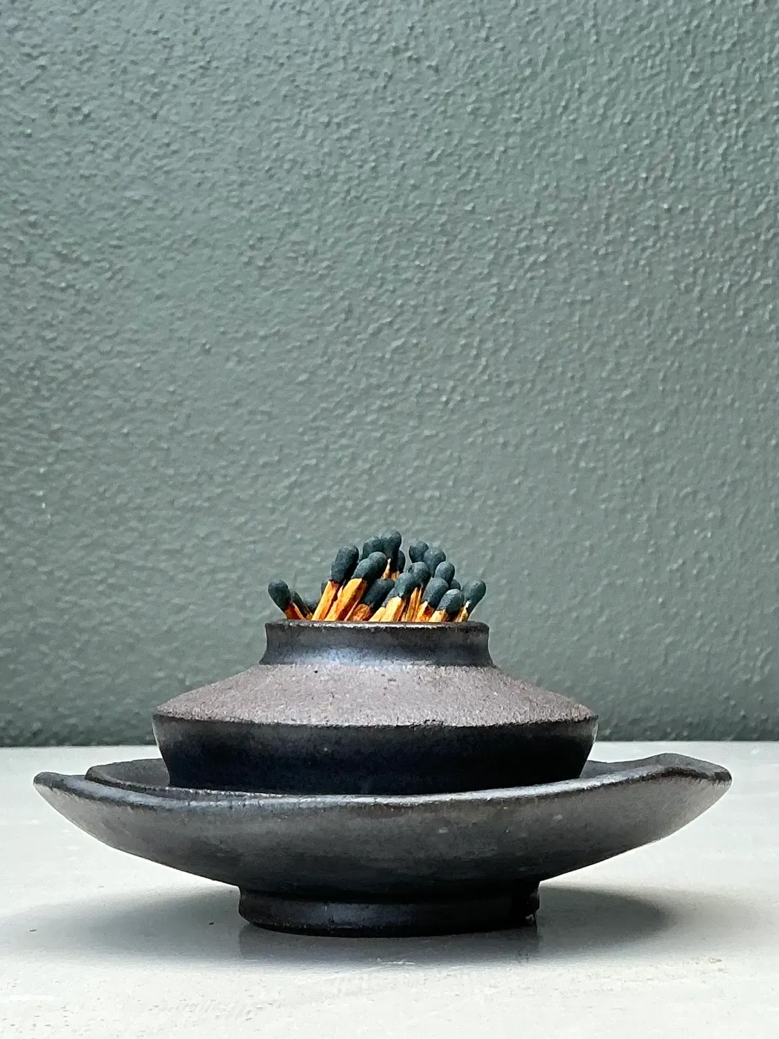 Vintage Original Studio Pottery Match Strike Set — additional photo 7
