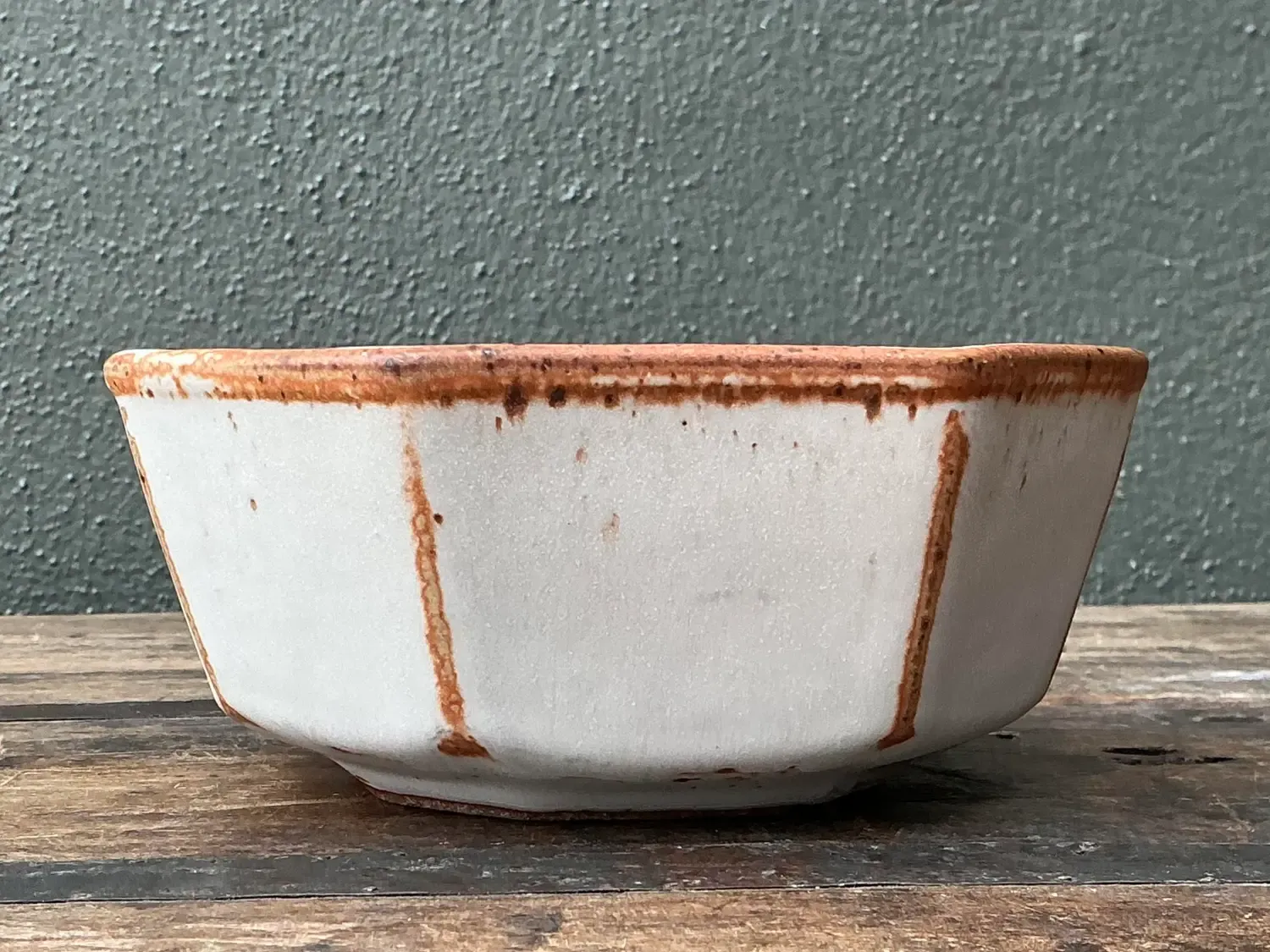 Vintage Original Studio Pottery Octagon Bowl — additional photo 3