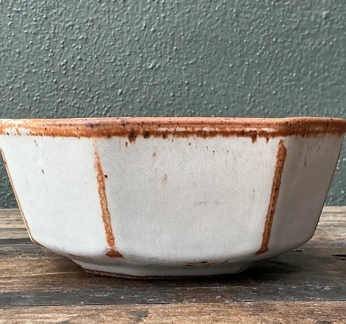 Vintage Original Studio Pottery Octagon Bowl — additional photo 2