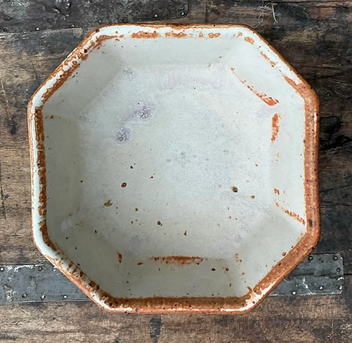 Vintage Original Studio Pottery Octagon Bowl — additional photo 4