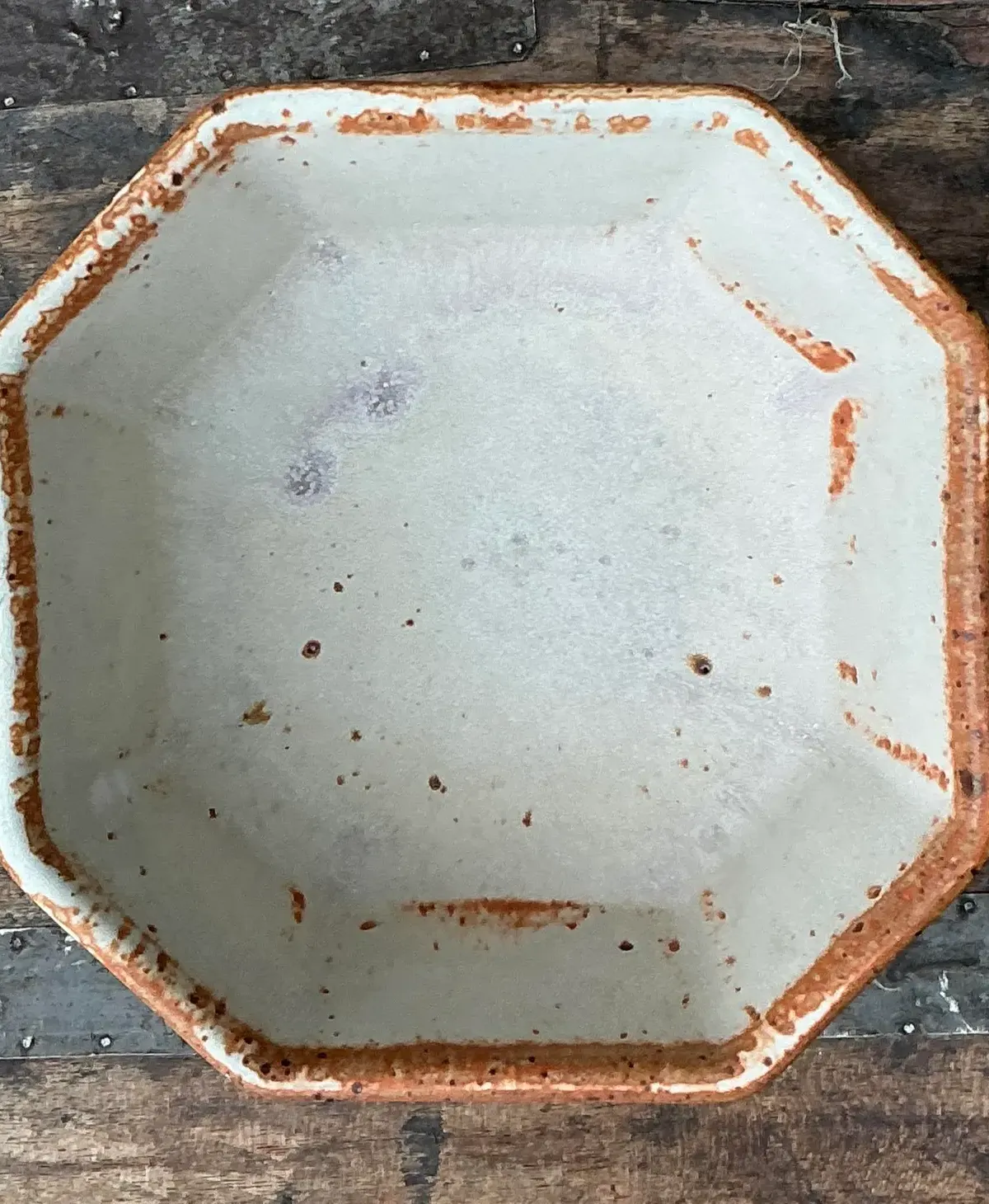 Vintage Original Studio Pottery Octagon Bowl — additional photo 3