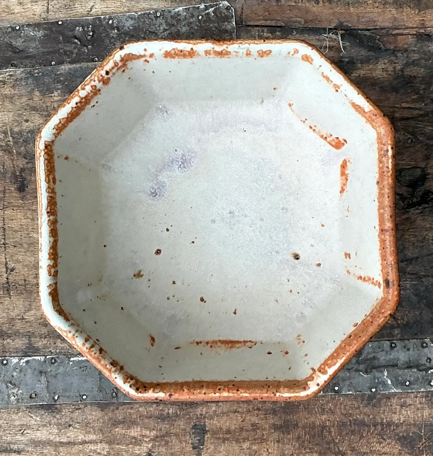 Vintage Original Studio Pottery Octagon Bowl — additional photo 6