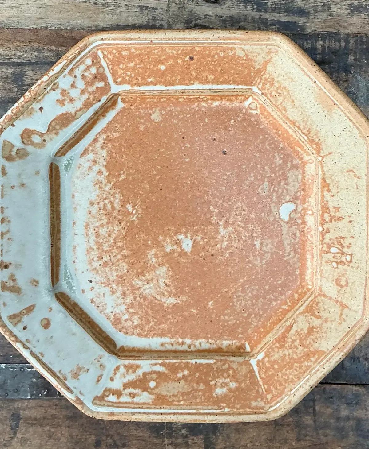 Vintage Original Studio Pottery Octagon Dinner Plates - Set of 6 — additional photo 4