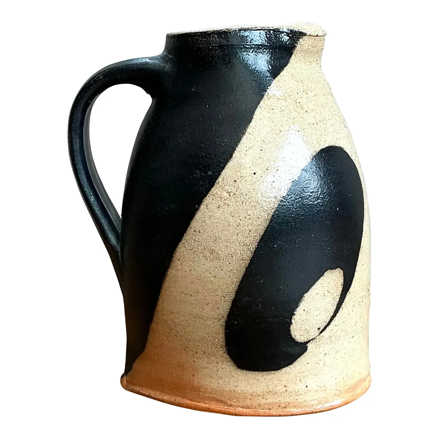 Vintage Original Studio Pottery Pitcher - Pottery, 5.25W x 7H — additional photo 1