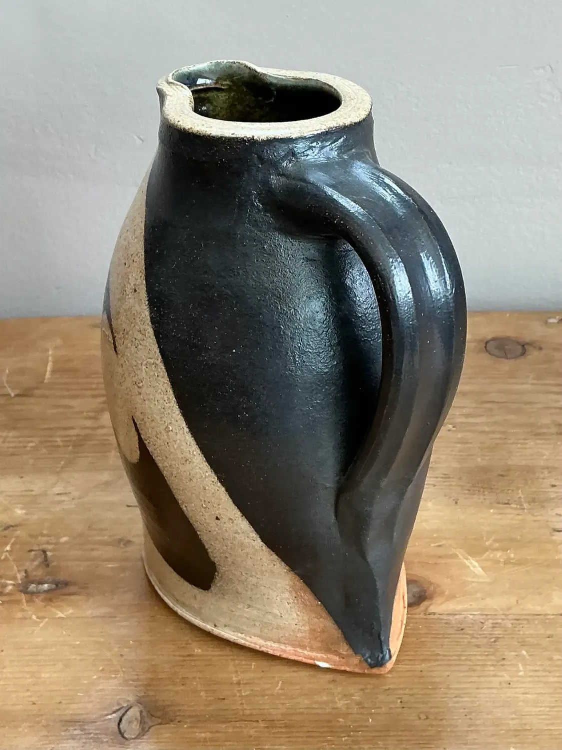 Vintage Original Studio Pottery Pitcher - Pottery, 5.25W x 7H — additional photo 5