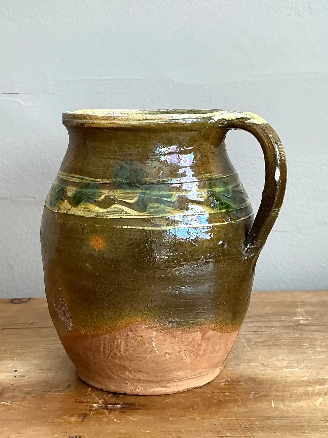 Vintage Original Studio Pottery Pitcher - Pottery, 5.5W x 7.5H — additional photo 1