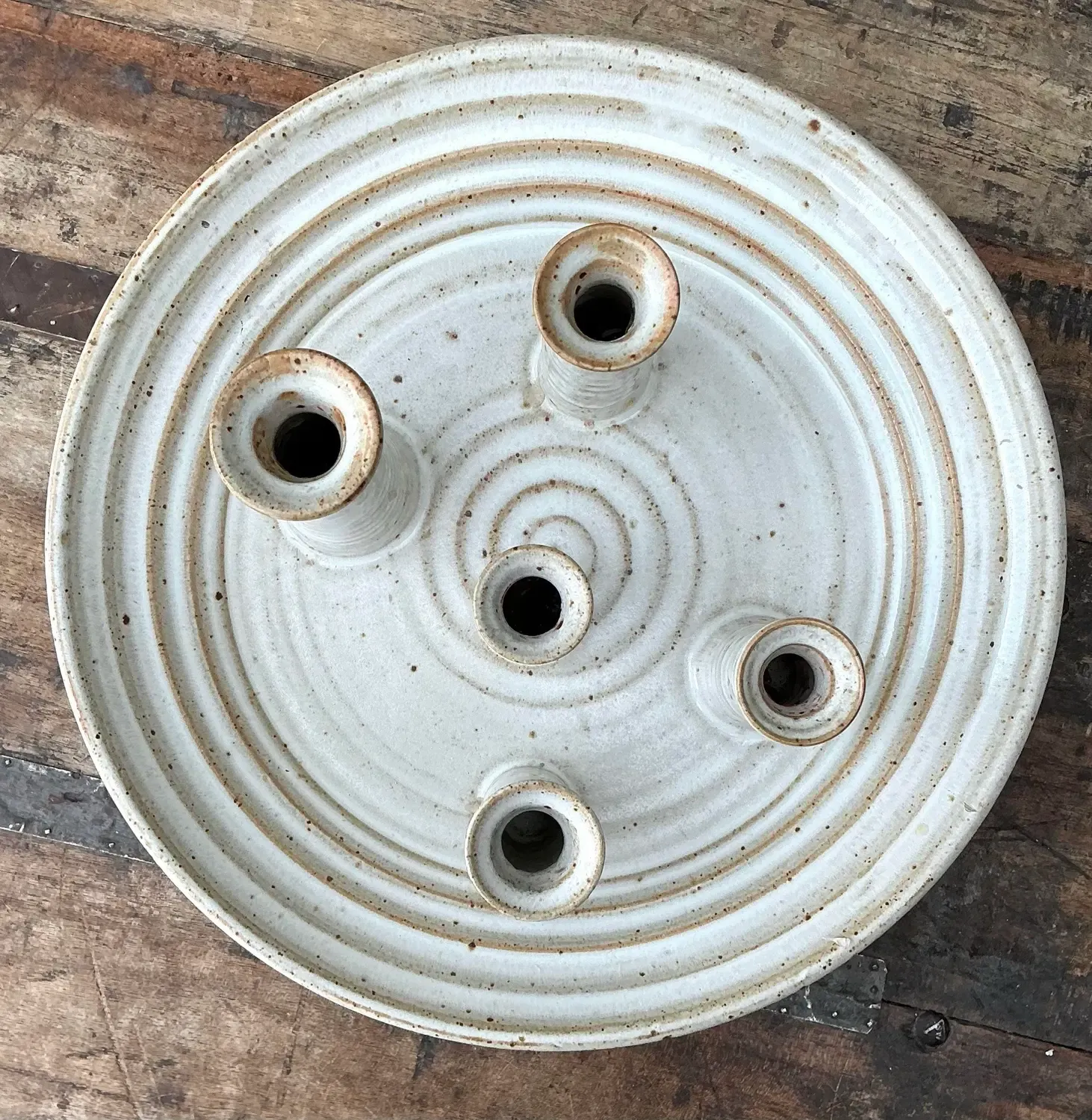 Vintage Original Studio Pottery Platter With Vases — additional photo 4