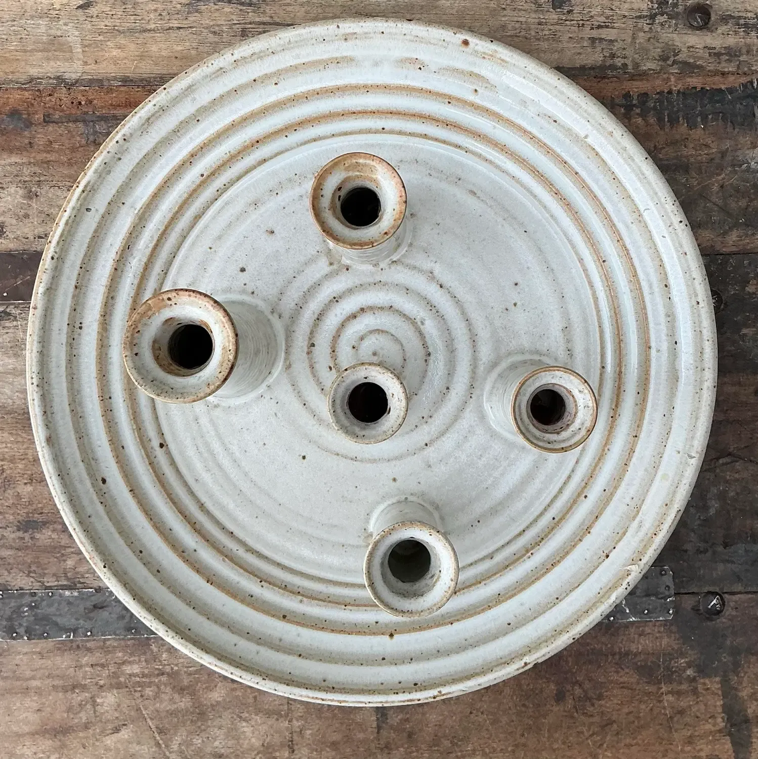 Vintage Original Studio Pottery Platter With Vases — additional photo 5