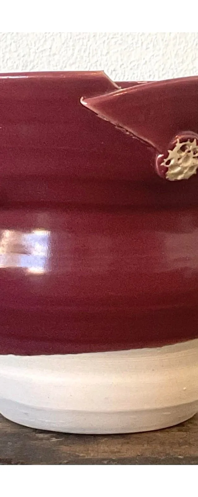 Vintage Original Studio Pottery Pleated Vase