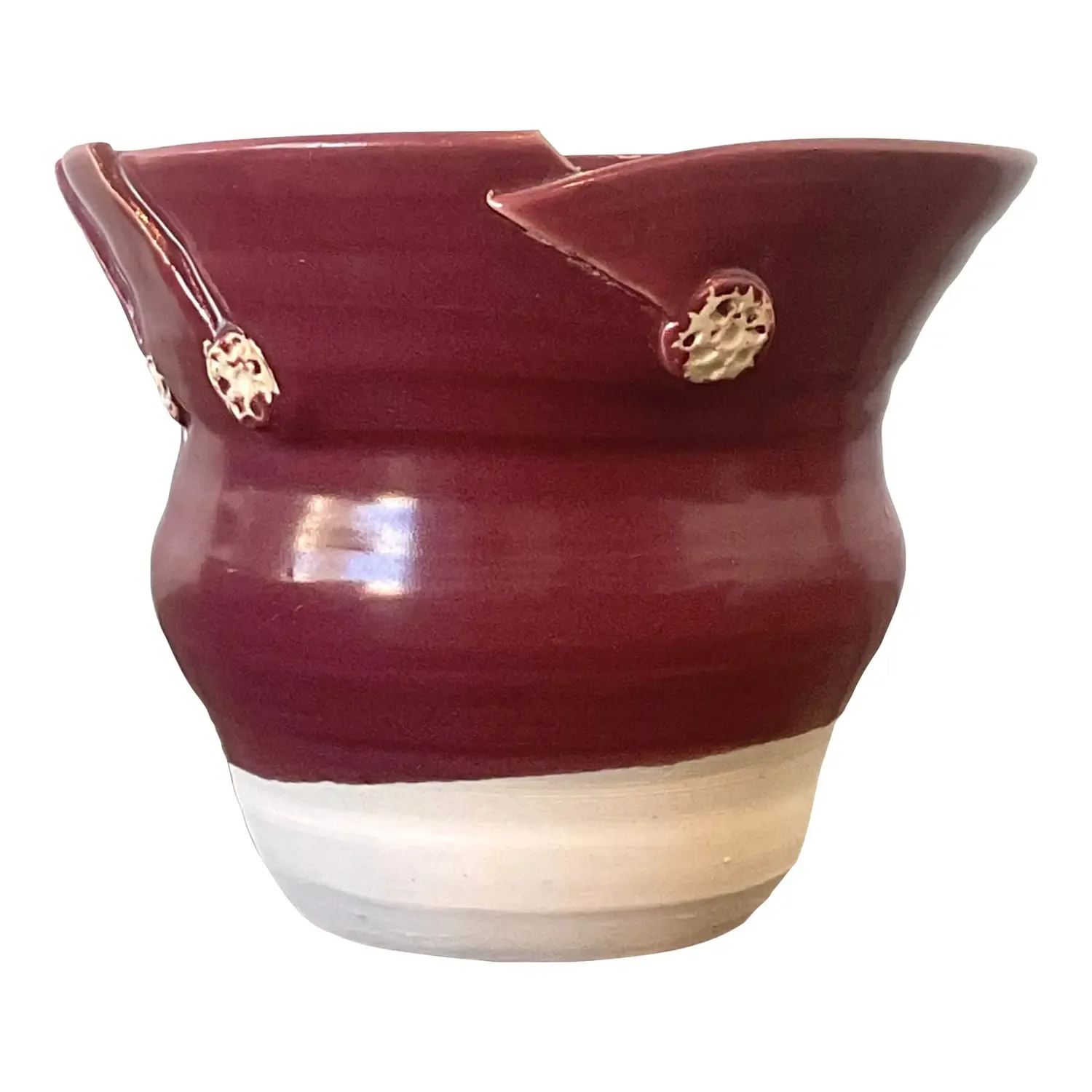 Vintage Original Studio Pottery Pleated Vase — additional photo 3