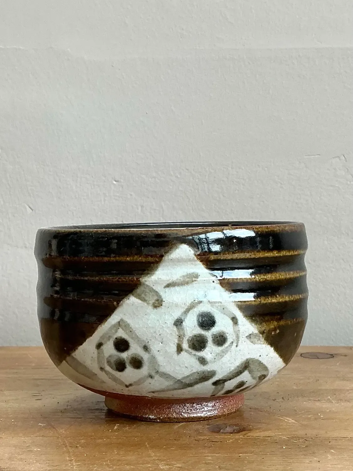 Vintage Original Studio Pottery Ribbed Bowl — additional photo 3