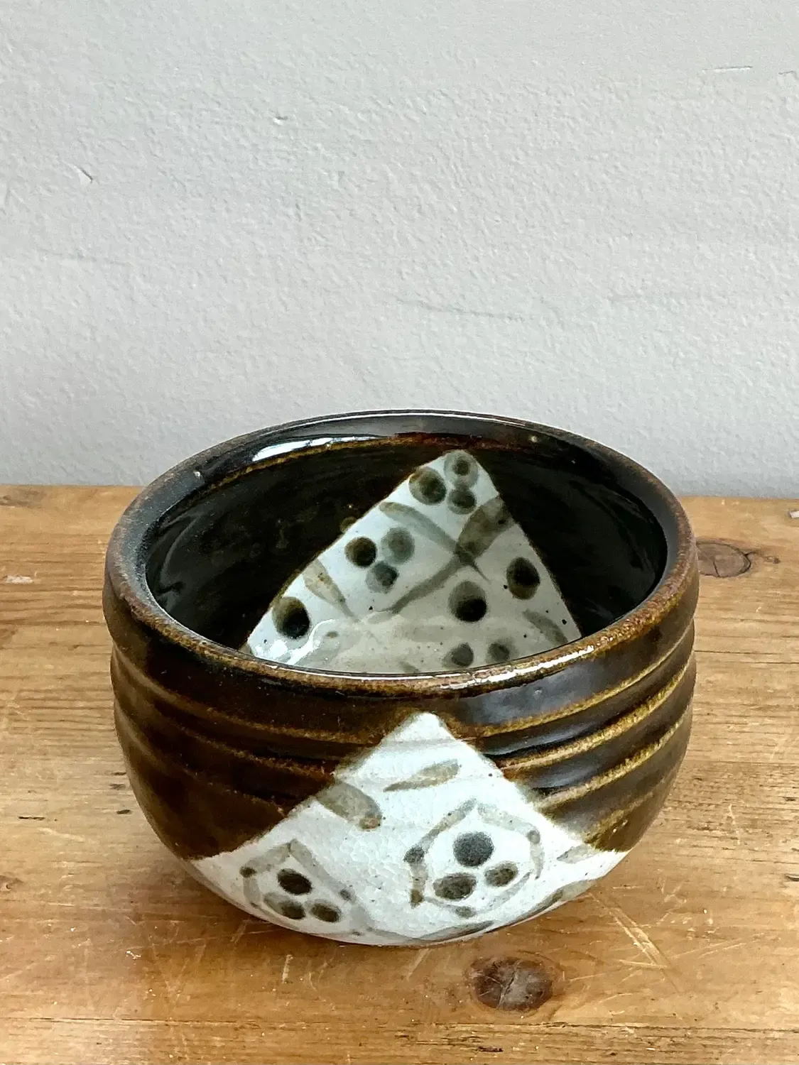 Vintage Original Studio Pottery Ribbed Bowl — additional photo 5