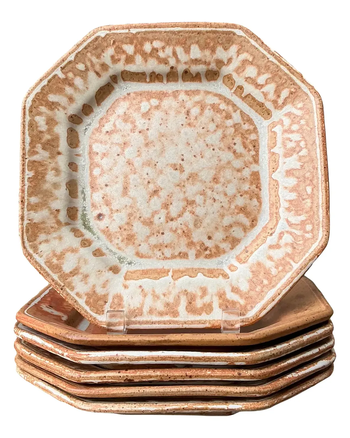 Vintage Original Studio Pottery Salad Plated - Set of 6