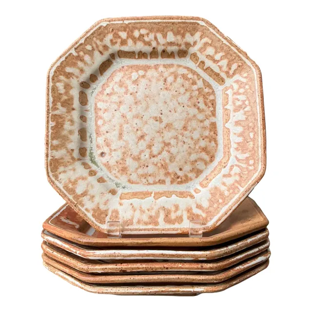 Vintage Original Studio Pottery Salad Plated - Set of 6 — additional photo 1