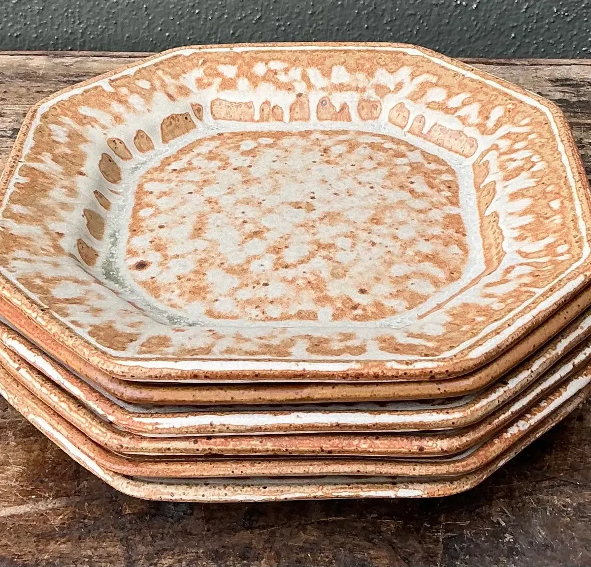 Vintage Original Studio Pottery Salad Plated - Set of 6 — additional photo 5