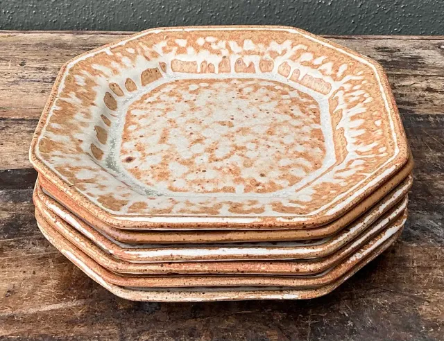 Vintage Original Studio Pottery Salad Plated - Set of 6 — additional photo 5