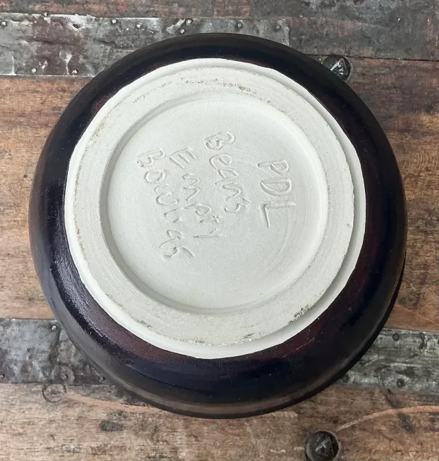 Vintage Original Studio Pottery Shadow Glaze Bowl — additional photo 2