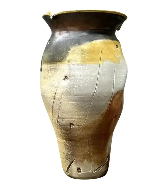 Vintage Original Studio Pottery Skull Vase
