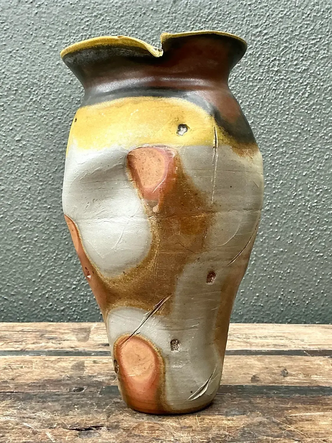 Vintage Original Studio Pottery Skull Vase — additional photo 4