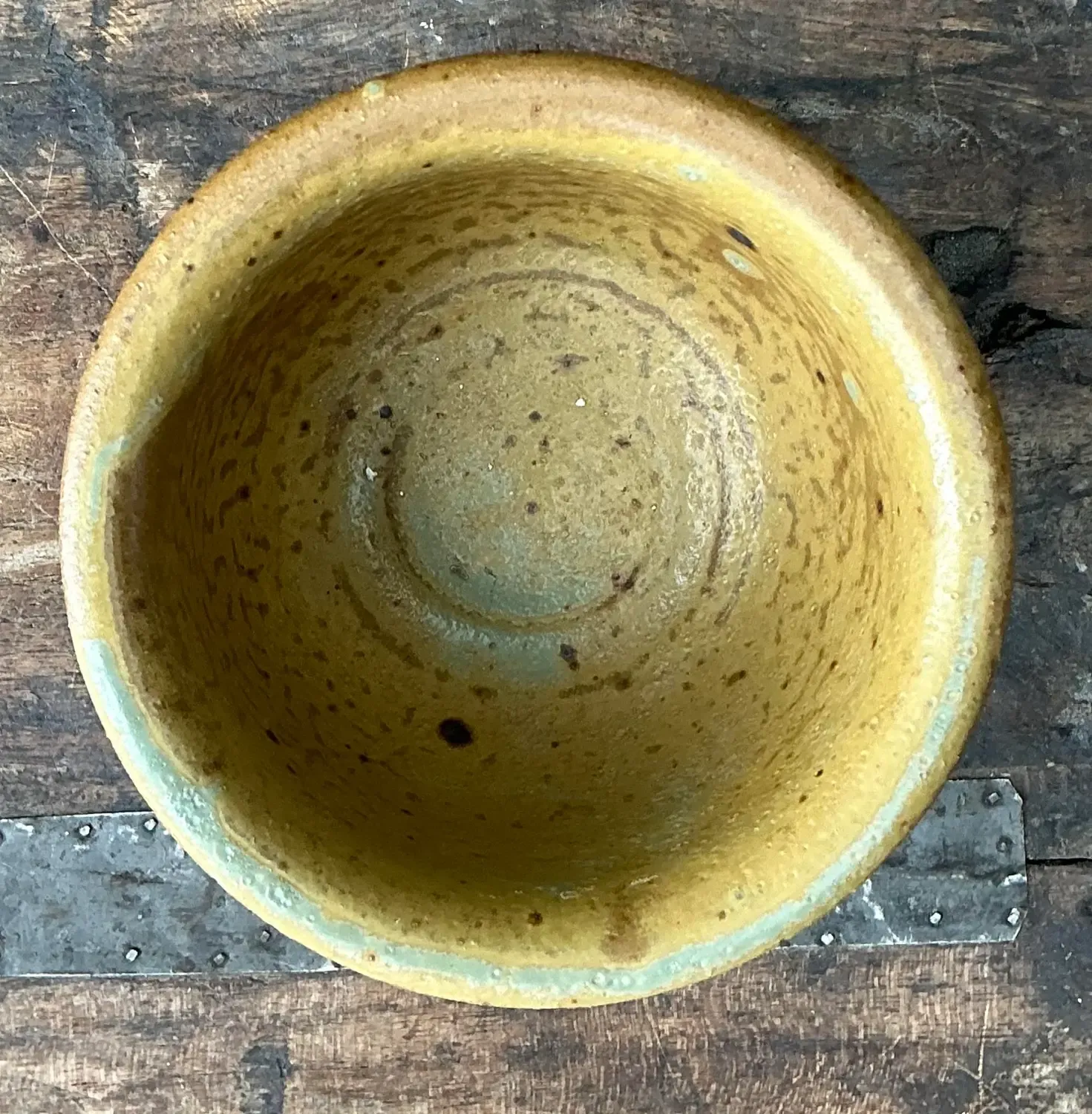Vintage Original Studio Pottery Speckled Bowl — additional photo 5