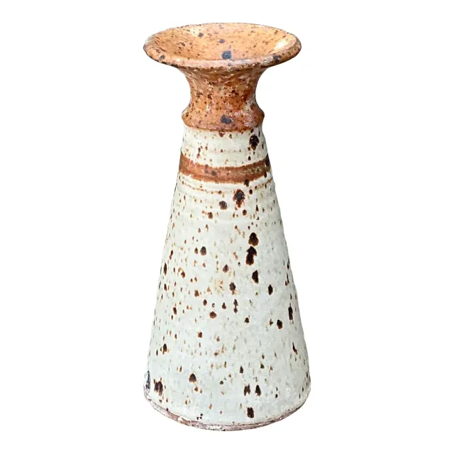 Vintage Original Studio Pottery Stripe Vase — additional photo 1