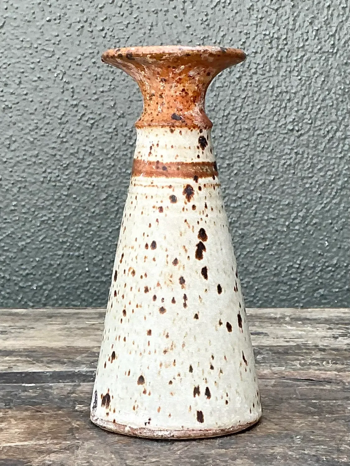 Vintage Original Studio Pottery Stripe Vase — additional photo 3