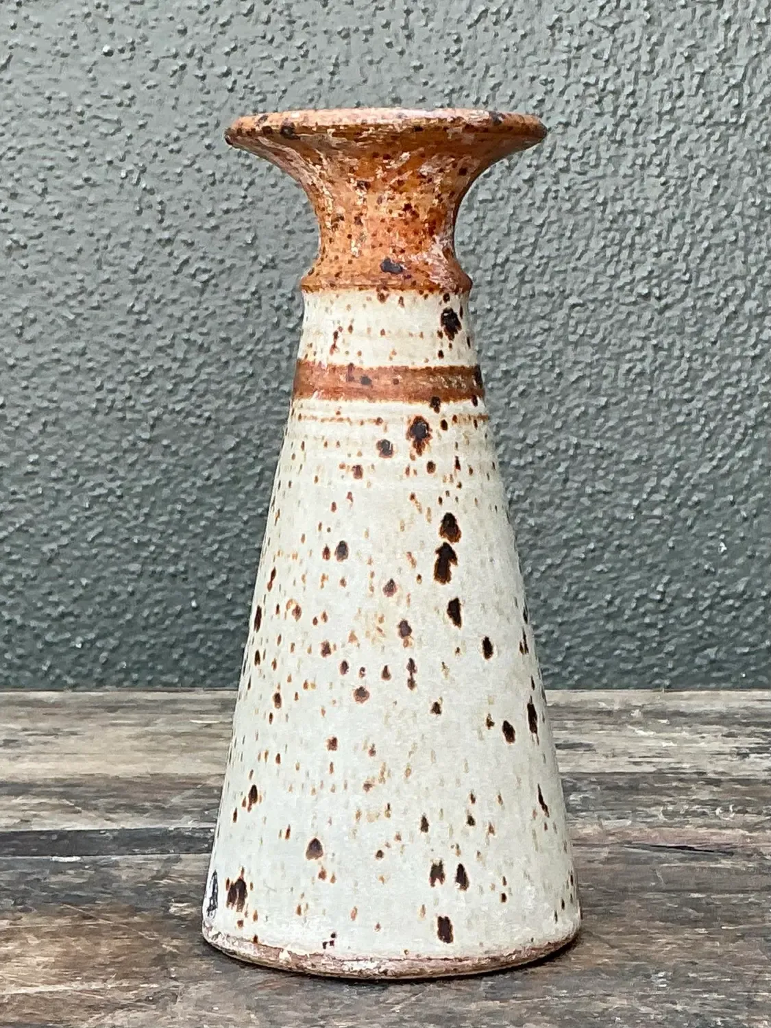 Vintage Original Studio Pottery Stripe Vase — additional photo 6