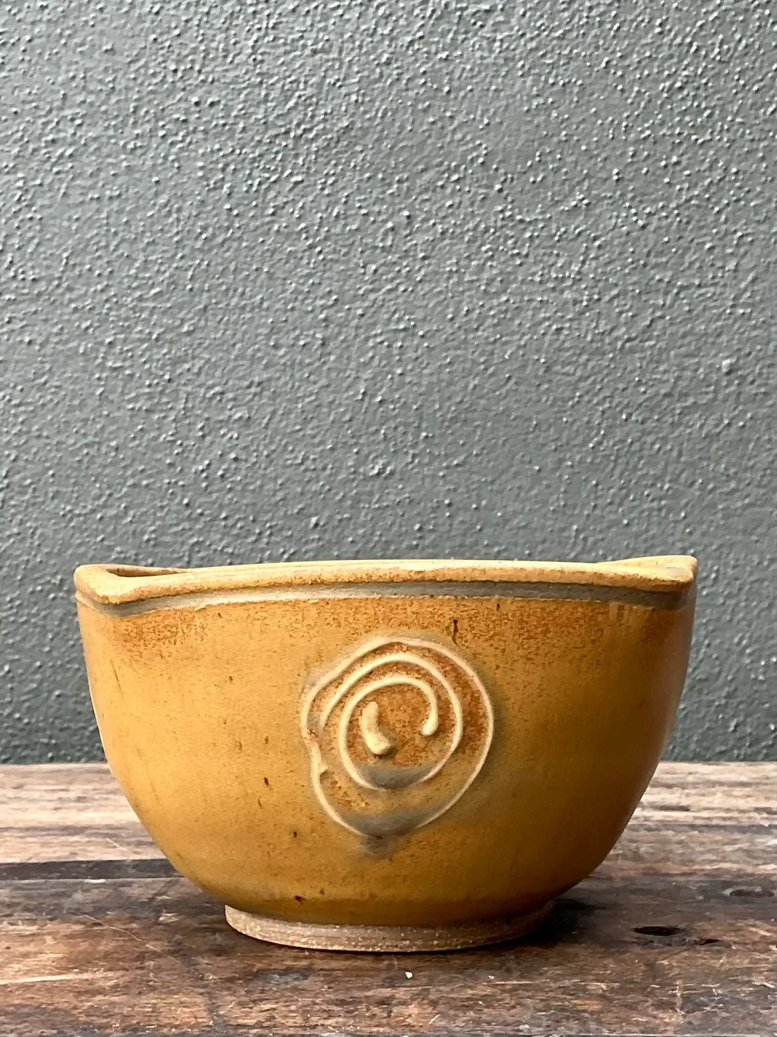 Vintage Original Studio Pottery Swirl Bowl — additional photo 1