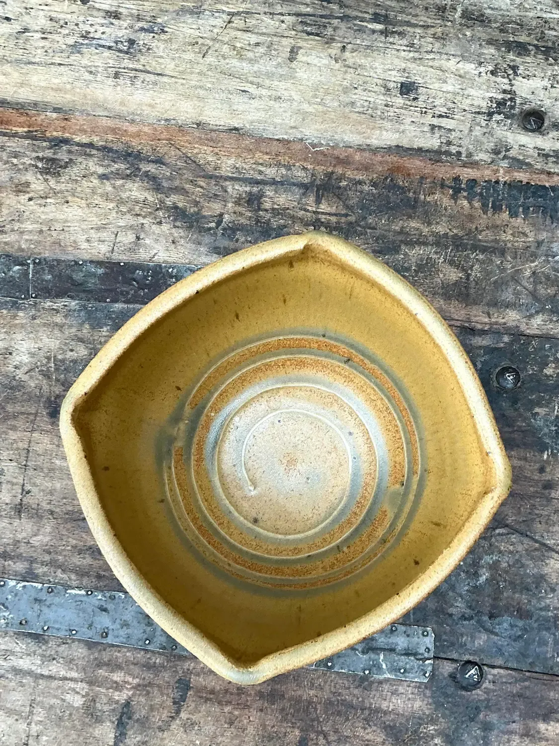 Vintage Original Studio Pottery Swirl Bowl — additional photo 3