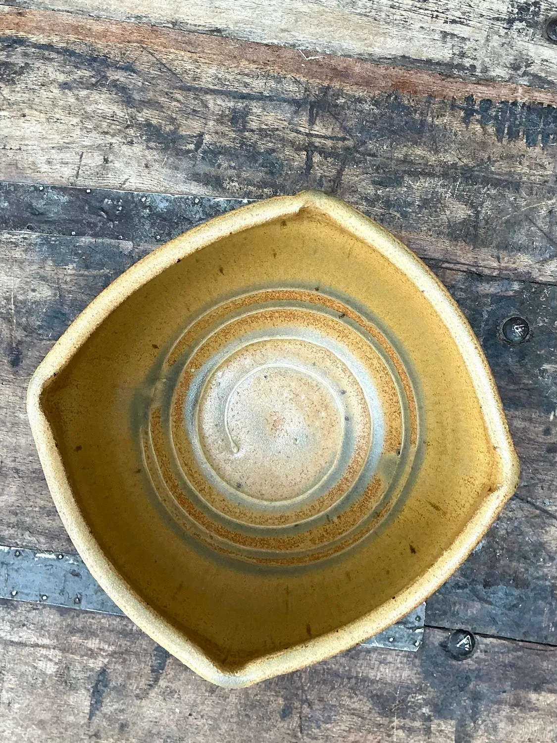 Vintage Original Studio Pottery Swirl Bowl — additional photo 4