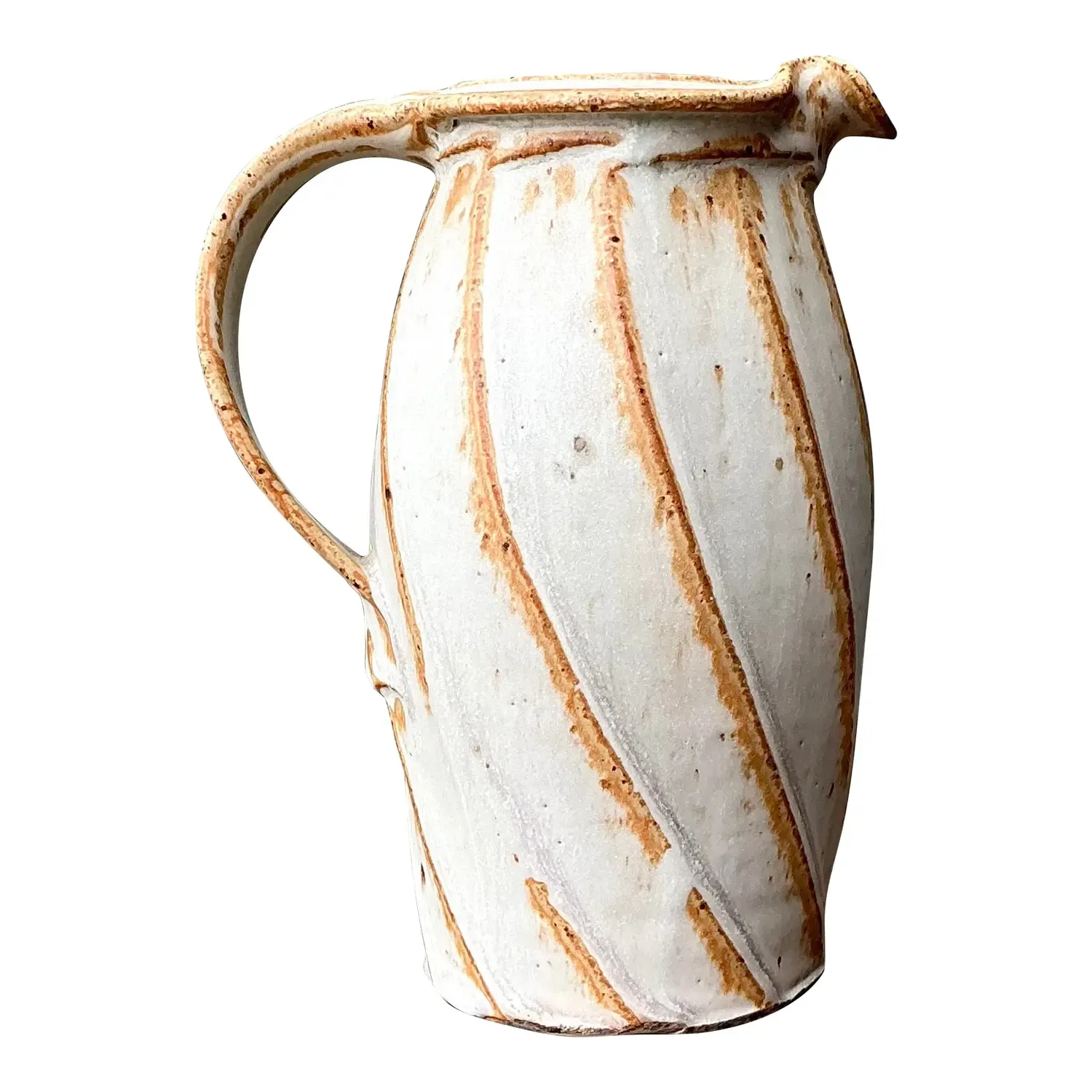 Vintage Original Studio Pottery Swirl Vase — additional photo 1