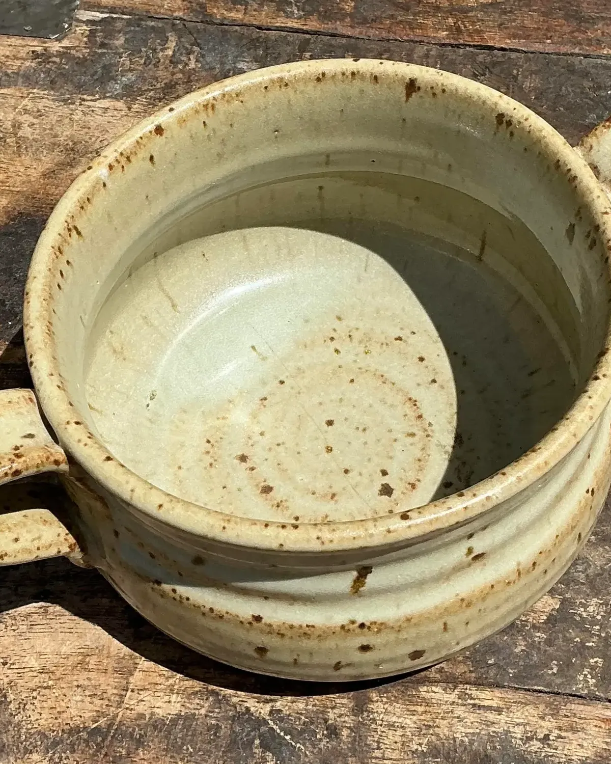 Vintage Original Studio Pottery Two Handle Bowl — additional photo 2