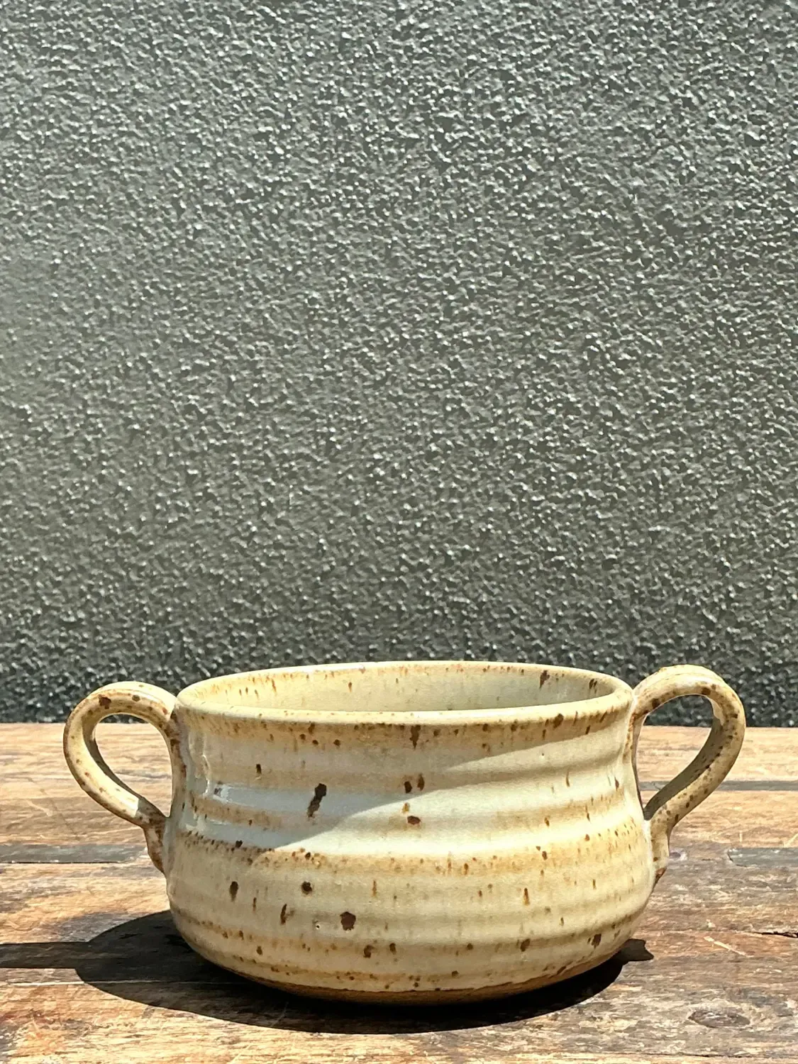 Vintage Original Studio Pottery Two Handle Bowl — additional photo 5