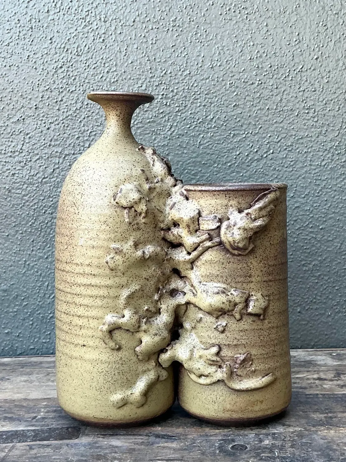 Vintage Original Studio Pottery Vase - Pottery, 7.75W x 11.25H — additional photo 5