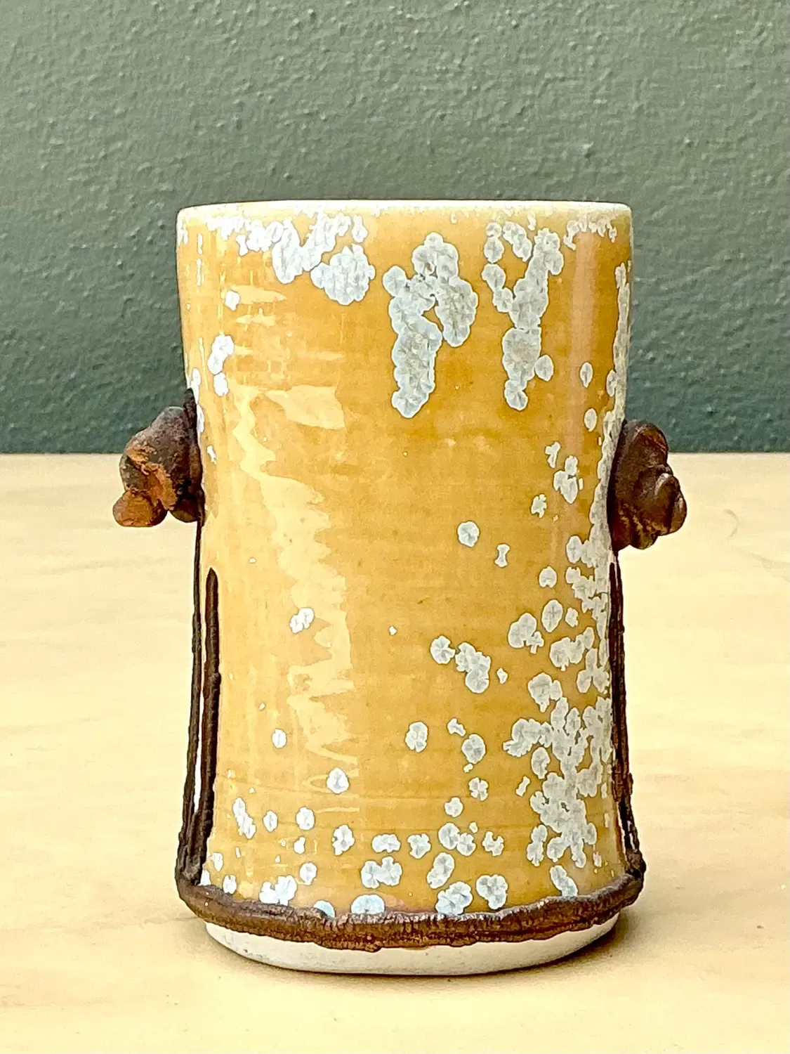 Vintage Original Studio Pottery Vase - Pottery, 3.75W x 5H — additional photo 3