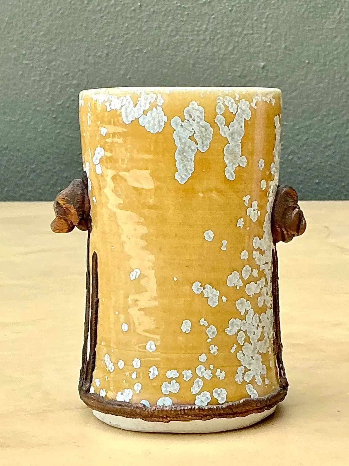 Vintage Original Studio Pottery Vase - Pottery, 3.75W x 5H — additional photo 6