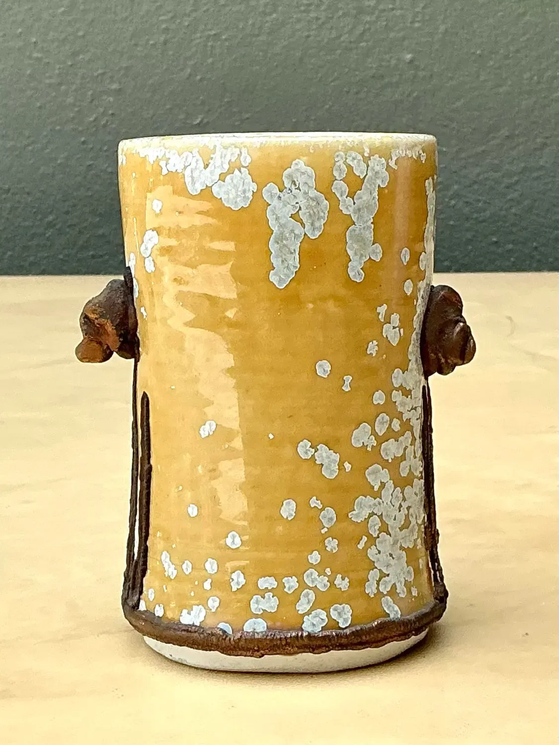 Vintage Original Studio Pottery Vase - Pottery, 3.75W x 5H — additional photo 7