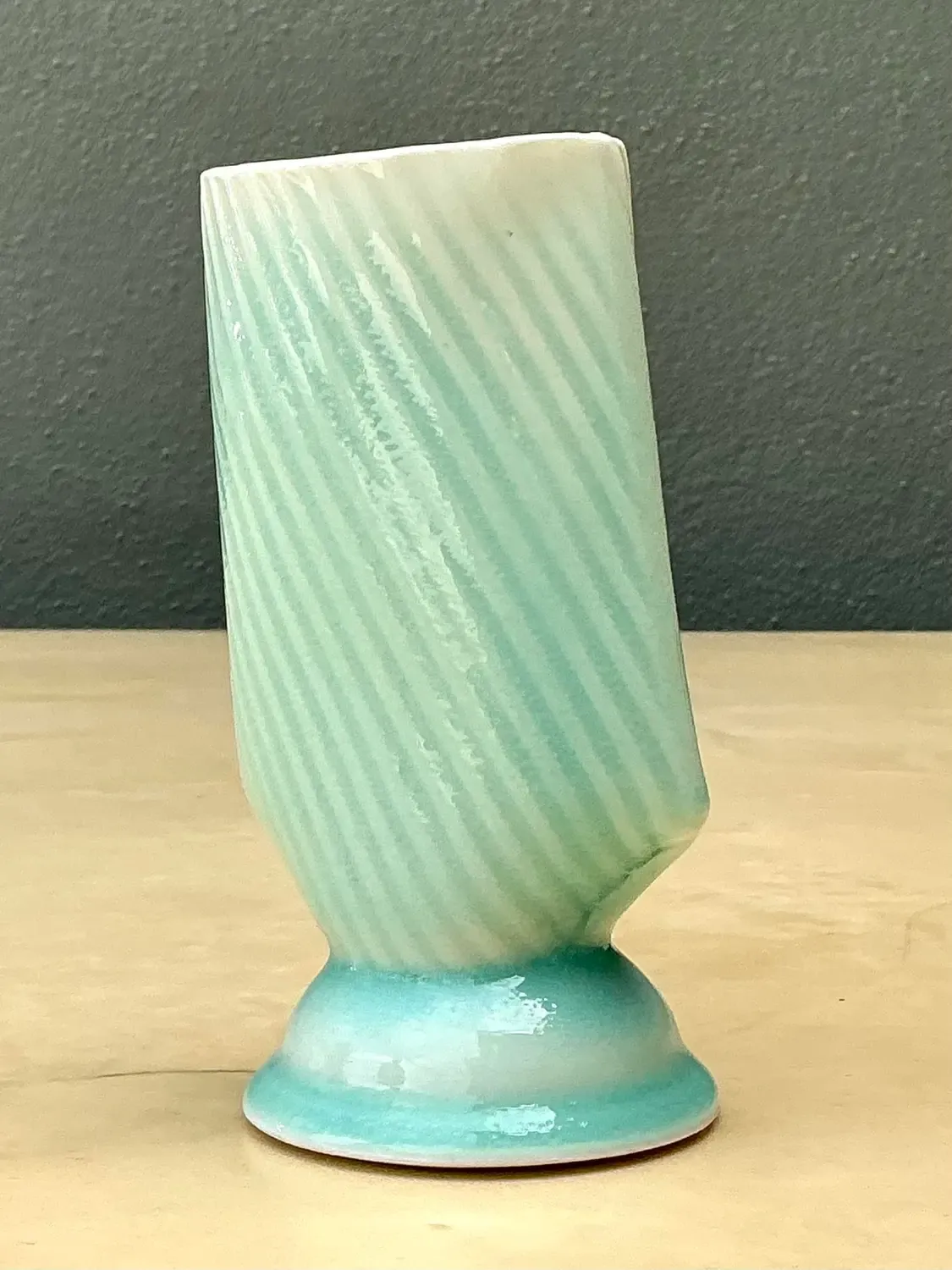 Vintage Original Studio Pottery Vase - Pottery, 3.25W x 6H — additional photo 4