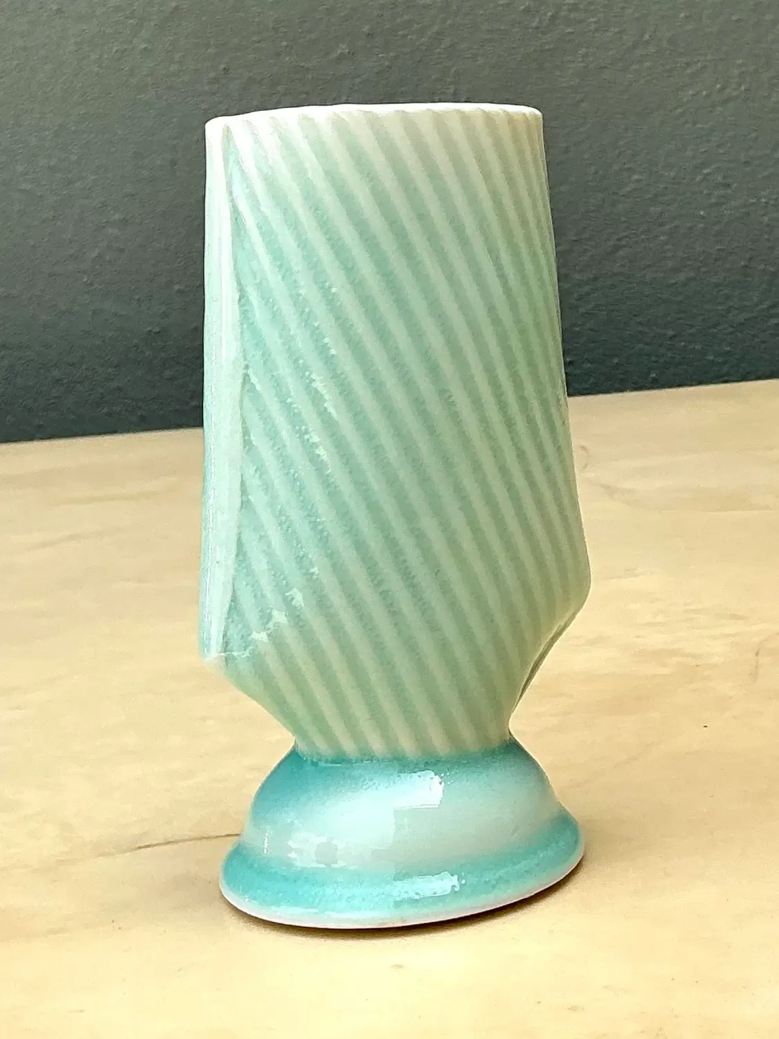 Vintage Original Studio Pottery Vase - Pottery, 3.25W x 6H — additional photo 5