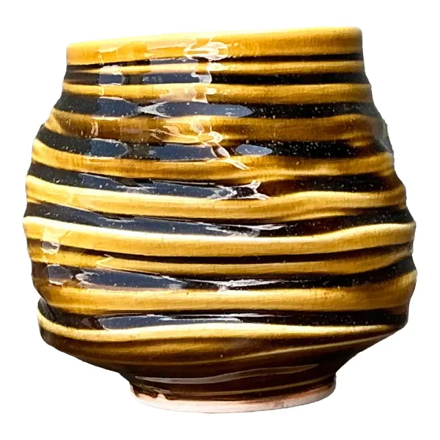 Vintage Original Studio Pottery Vase - Pottery, 4.25W x 4.25H — additional photo 5