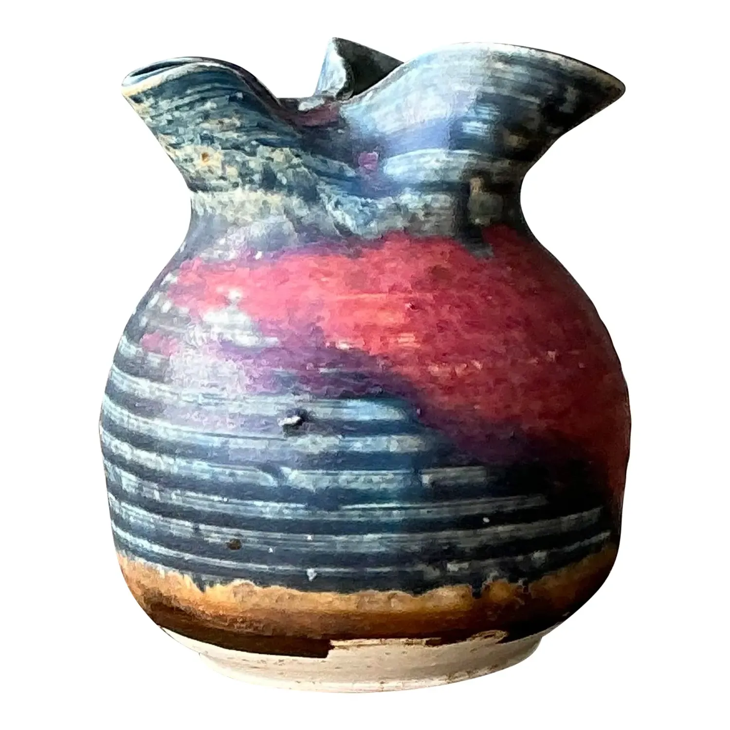 Vintage Original Studio Pottery Vase - Pottery, 3W x 3.5H — additional photo 1