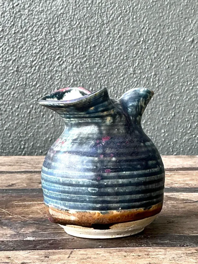 Vintage Original Studio Pottery Vase - Pottery, 3W x 3.5H — additional photo 2